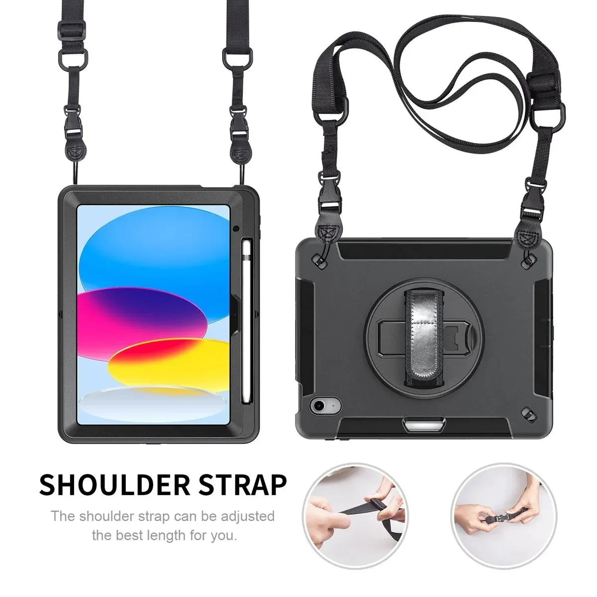 USP Rugged Case Shoulder Strap Black - 5 Years Warranty - iPad, Tablet  Surface Cases