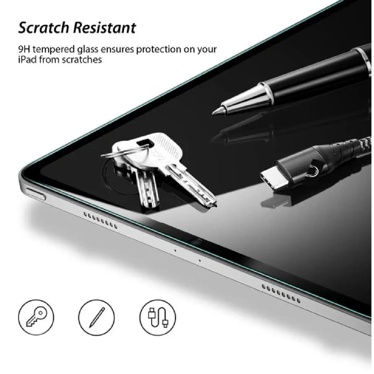 USP Apple iPad (11') (A16) (11th Gen) / iPad (10.9') (10th Gen) 2.5D Tempered Glass Screen Protec... - Image 2