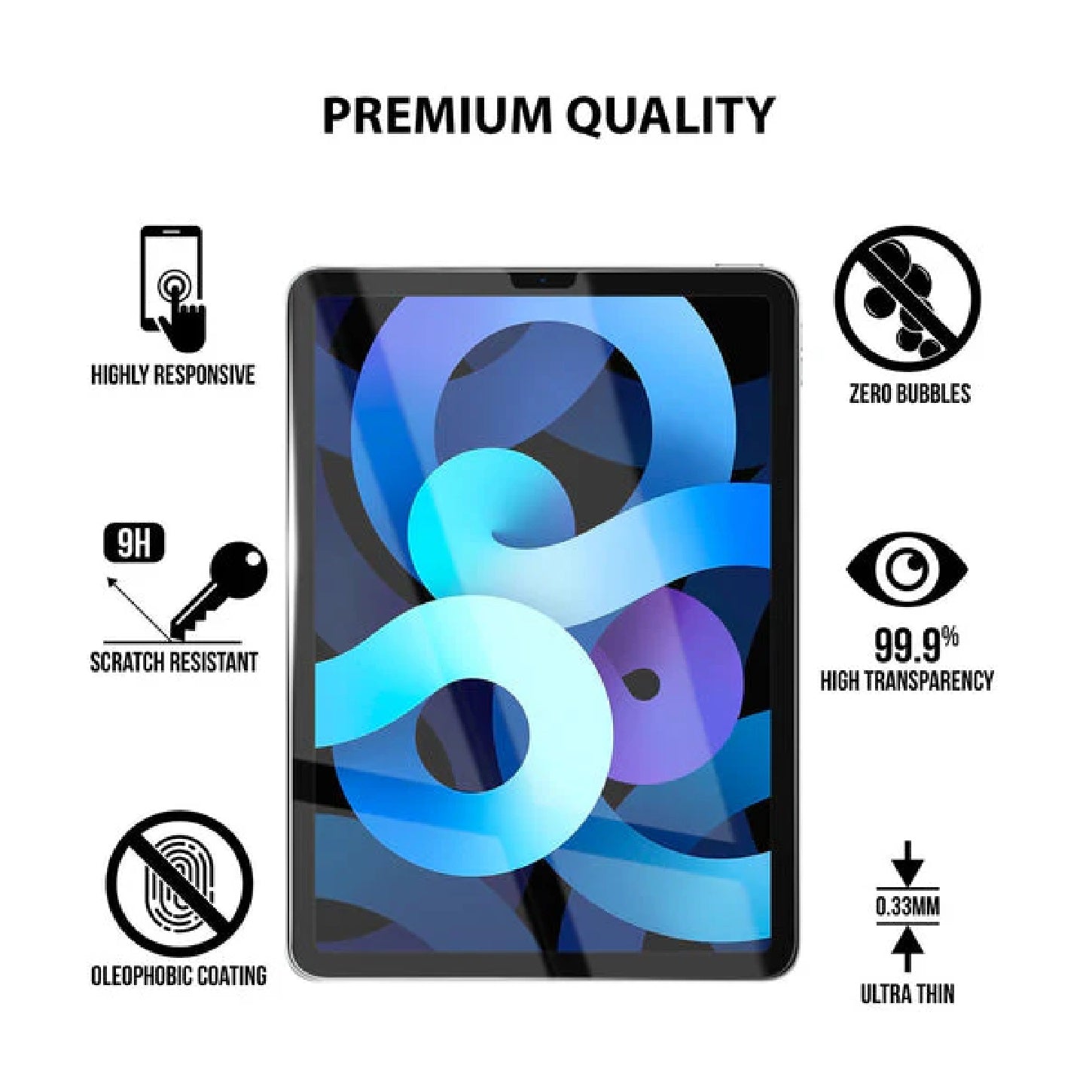 USP Apple iPad Air (10.9') (5th/4th Gen) / iPad Pro (11') (4th/3rd Gen) Tempered Glass Screen Pro... - Image 2