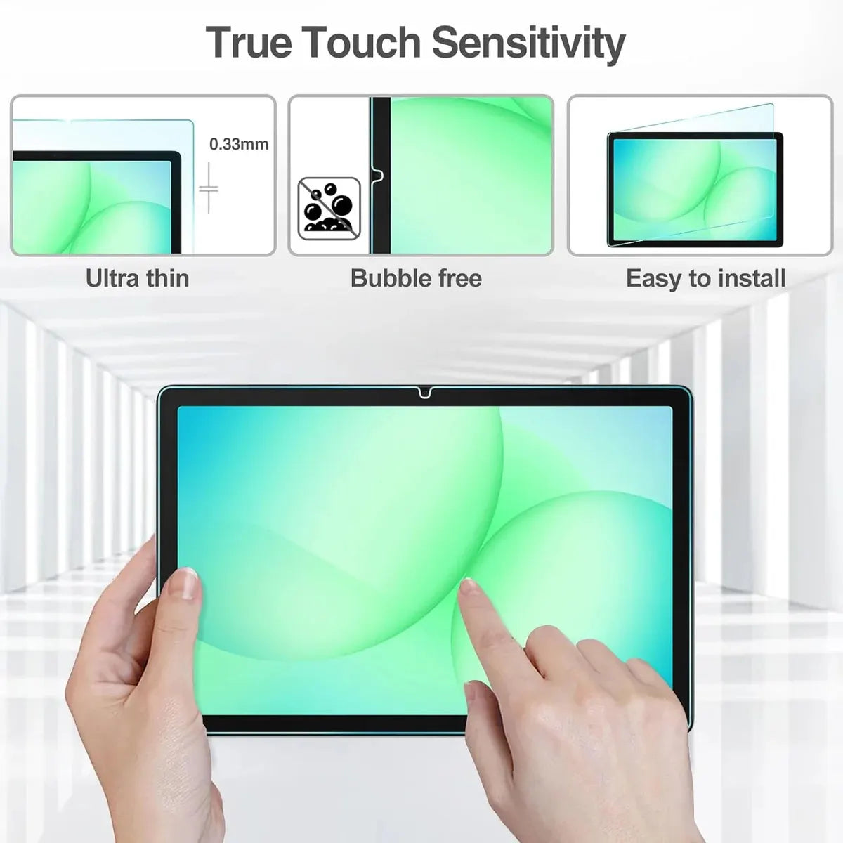 USP Samsung Galaxy Tab A11+ / Tab A9+ (11') Premium Armor Tempered Glass Clear - 9H Hardness, Scr... - Image 3