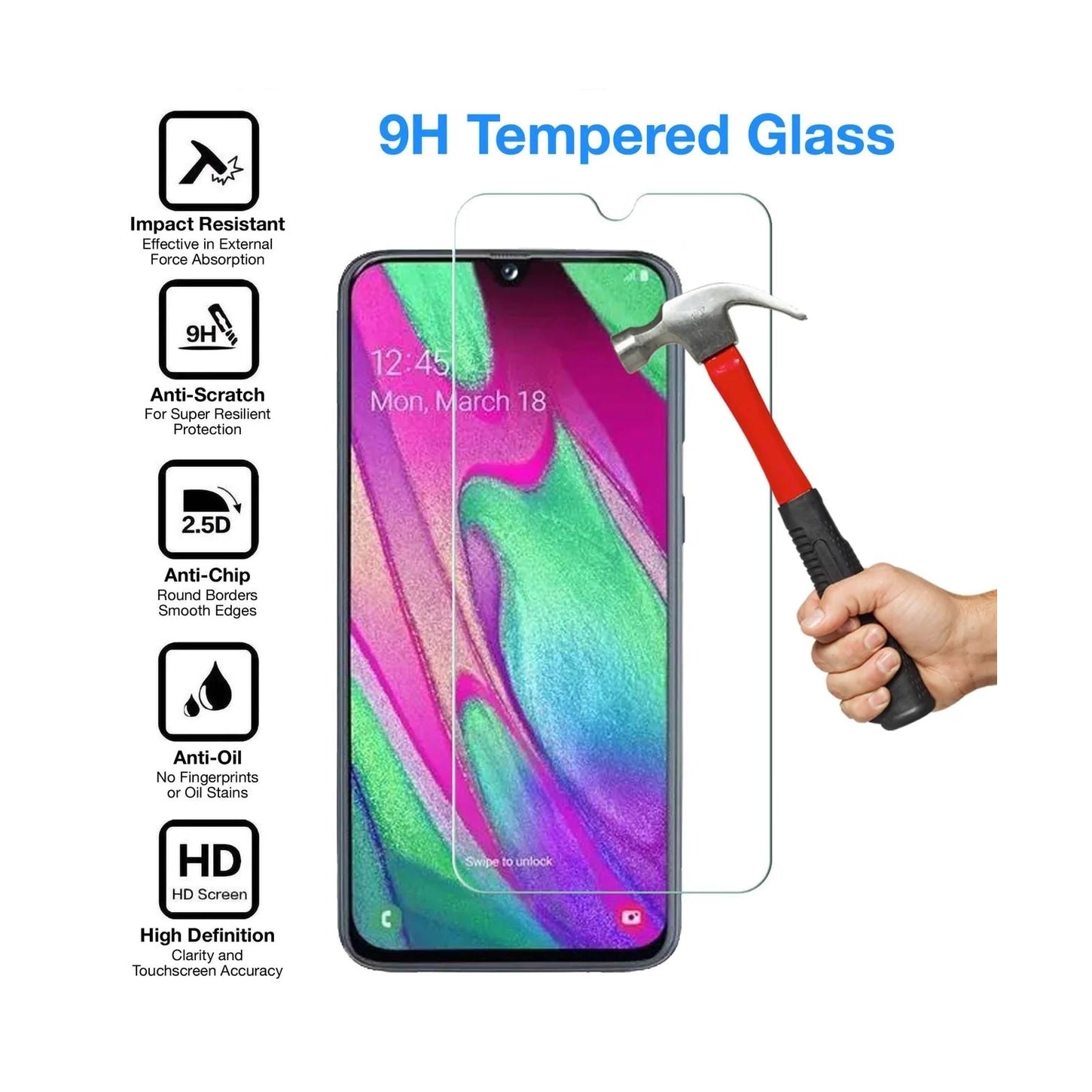 USP Samsung Galaxy A05s 4G (6.7') Tempered Glass Screen Protector : Full Coverage, 9H Hardness, B... - Image 2