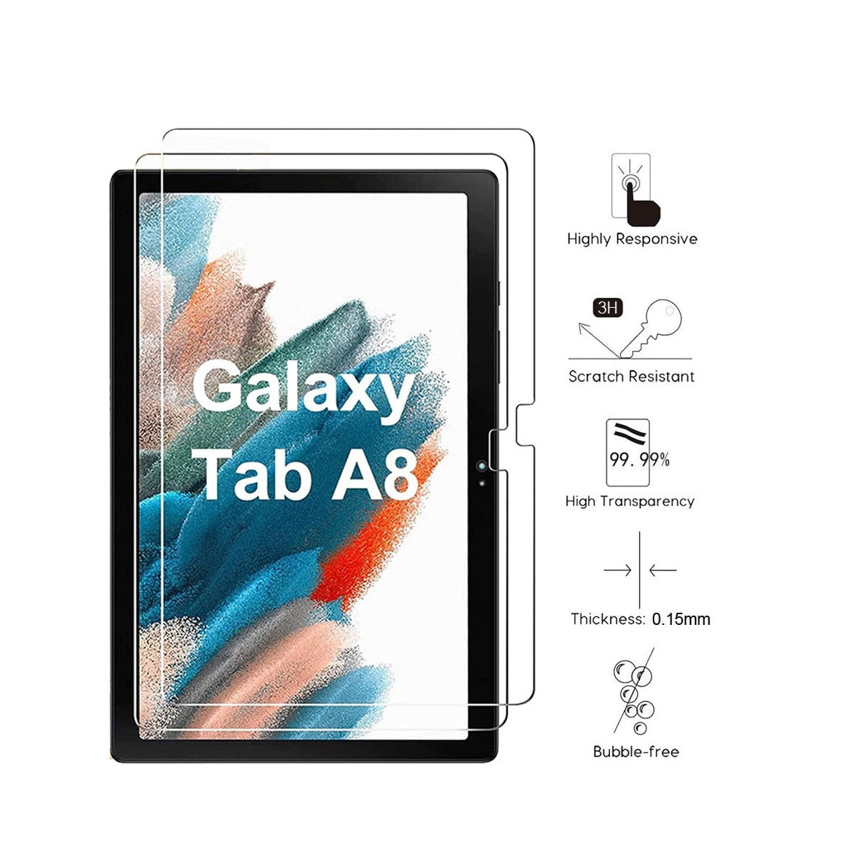 USP Samsung Galaxy Tab A9+/Tab A11+ (11') Premium Tempered Glass Screen Protector Clear - Scratch... - Image 3