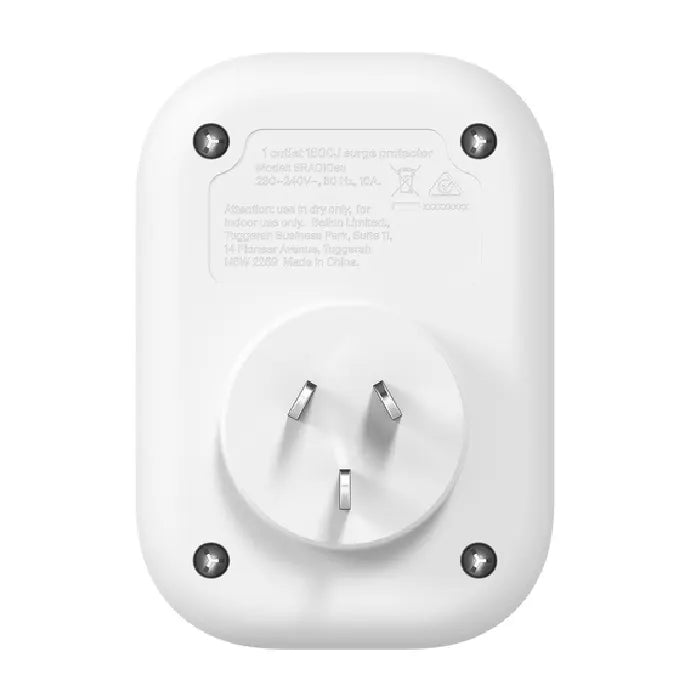 Belkin SurgePro 1-Outlet Surge Protector - White (SRA010AU),1800 Joules, Belkin 6-Point Safety Sy... - Image 2