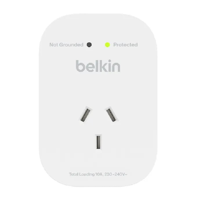 Belkin SurgePro 1-Outlet Surge Protector - White (SRA010AU),1800 Joules, Belkin 6-Point Safety Sy... - Image 3