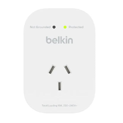 Belkin SurgePro 1-Outlet Surge Protector - White (SRA010AU),1800 Joules, Belkin 6-Point Safety Sy... - Image 3