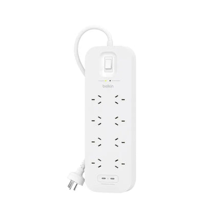 Belkin Surge Pro 8-Outlet Surge Protector With Dual USB-C Ports (SRB004AU2M) - Heavy Duty 2M Powe... - Image 4