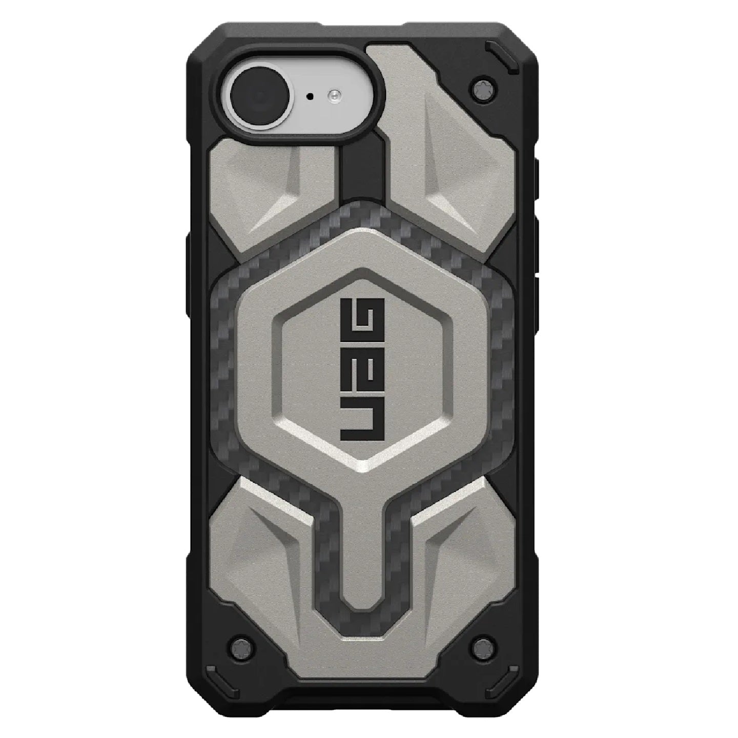 UAG Monarch Pro MagSafe Apple iPhone 16E (6.1') Rugged Case-Titanium (114497113636), 25ft. Drop P...