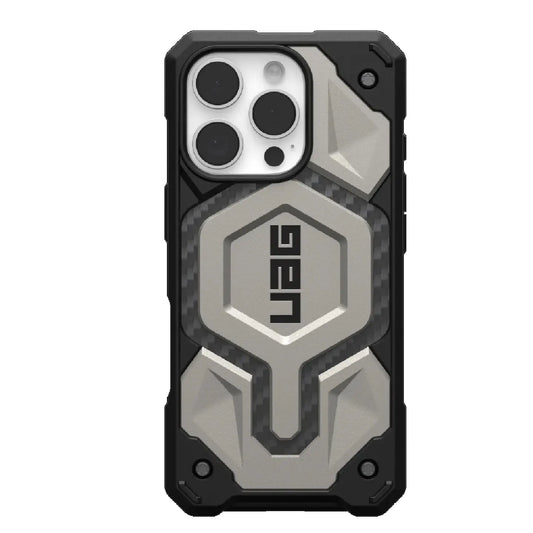 UAG Monarch Pro MagSafe Apple iPhone 16 Pro (6.3') Rugged Case - Titanium (114456113636), 25ft. D...