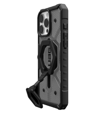 UAG Pathfinder Clear MagSafe Apple iPhone 16 Pro Max (6.9') Rugged Case + Black Ring Stand- Ash(1144651BV02), 10 Years Warranty