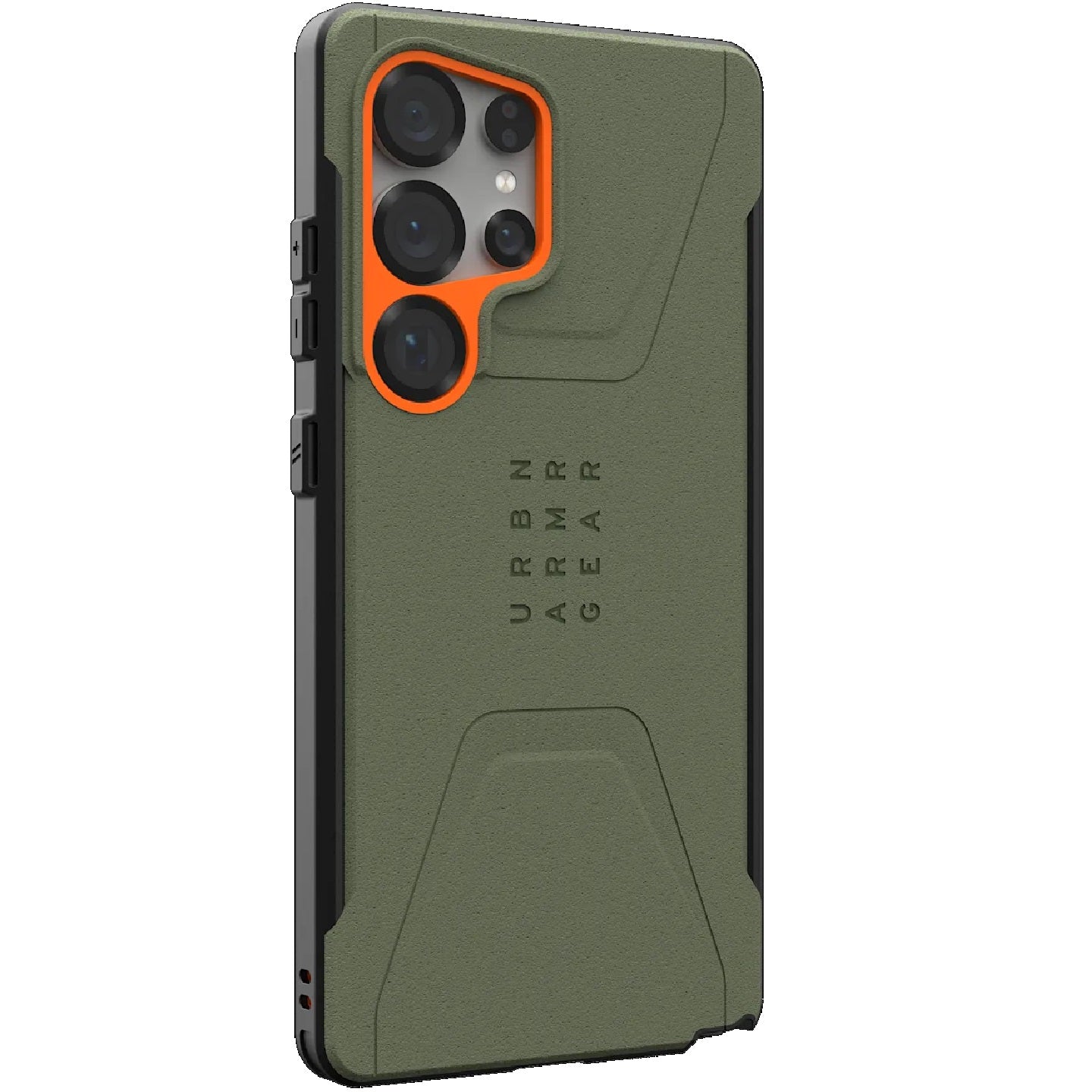 UAG Civilian Magnetic Samsung Galaxy S25 Ultra 5G (6.9') Rugged Case - Olive Drab/Orange (2144731... - Image 3