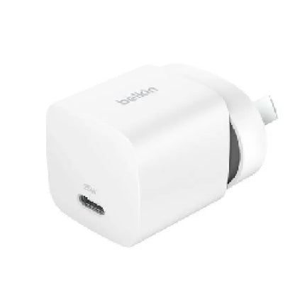 Belkin BoostCharge Compact 25W USB-C (PD 3.1) Cubic Wall Charger - White (WCA012auWH), Best for i...