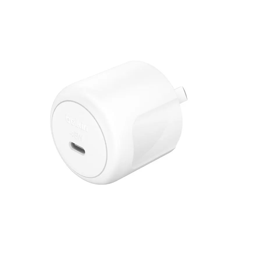 Belkin BoostCharge Compact 45W USB-C (PD 3.1) Wall Charger - White (WCA013auWH), Best for iPhone...