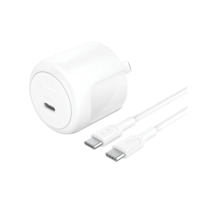 Belkin BoostCharge Compact 45W USB-C (PD 3.1) Wall Charger - White (WCA013auWH), Best for iPhone... - Image 2