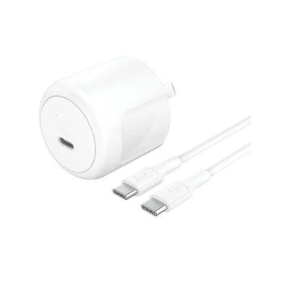 Belkin BoostCharge Compact 45W USB-C (PD 3.1) Wall Charger - White (WCA013auWH), Best for iPhone... - Image 2
