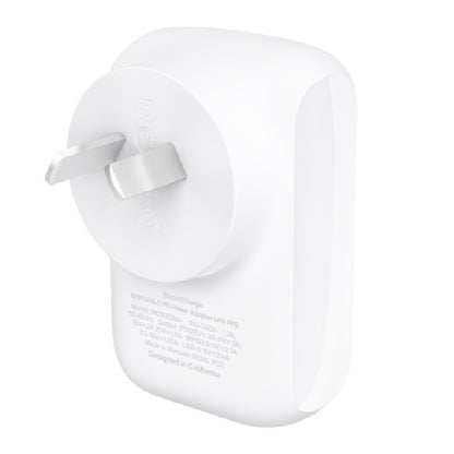 Belkin BoostCharge 42W PD 3.0 PPS Dual Wall Charger - White (WCB009auWH), 1xUSB-C (30W), 1xUSB-A... - Image 2