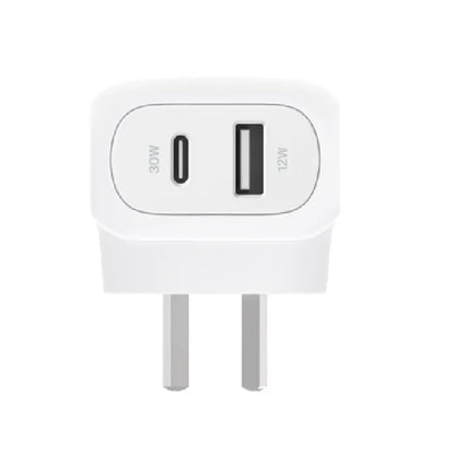 Belkin BoostCharge Dual Wall Charger 42W - White (WCB009auWH), 1xUSB-C (30W), 1xUSB-A (12W), Best... - Image 3