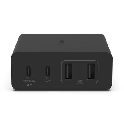 Belkin BoostCharge Pro 108W USB-C (PD 3.0) 4-Port GaN Wall Charger - Black (WCH010auBK), 2xUSB-C,...
