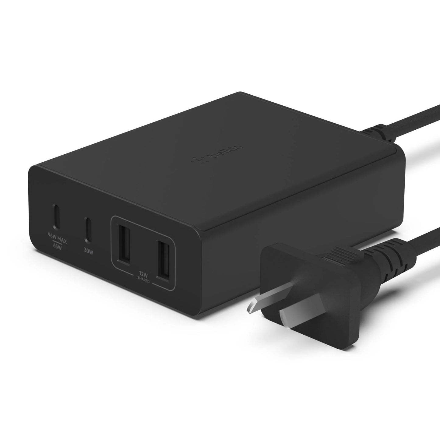 Belkin BoostCharge Pro 108W USB-C (PD 3.0) 4-Port GaN Wall Charger - Black (WCH010auBK), 2xUSB-C,... - Image 3