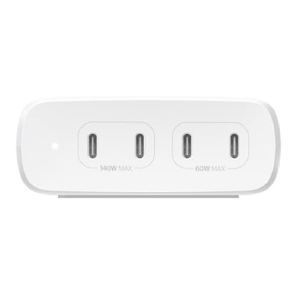 Belkin BoostCharge Pro 200W USB-C (PD 3.0) 4-Port GaN Wall Charger - White (WCH015AUWH), 140W Max...