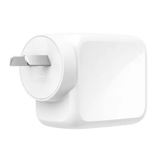 Belkin UltraCharge Retractable Dual 67W USB-C GaN Wall Charger - White(WCH022auWH),1xUSB-C,1x Ret... - Image 2