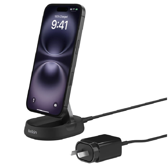 Belkin BoostCharge Pro Convertable Magnetic Qi2 Wireless Charging Stand + 20W Wall Charger + USB...