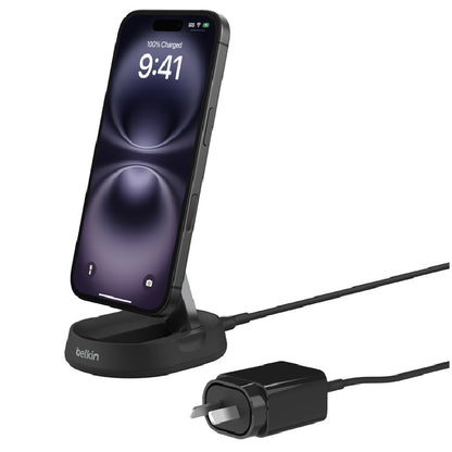 Belkin BoostCharge Pro Convertable Magnetic Qi2 Wireless Charging Stand + 20W Wall Charger + USB...