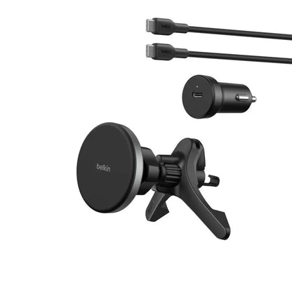 Belkin BoostCharge Magnetic Wireless Charging Car Vent Mount w/ Qi2(15W)+27W Car Adapter+USB-C Ca... - Image 4