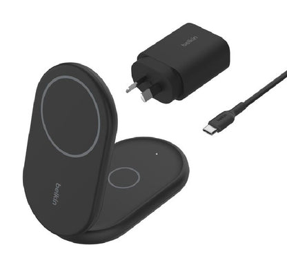 Belkin BoostCharge 2-in-1 Magnetic Foldable Qi2 Wireless Charger + 36W Wall Charger + USB-C Cable... - Image 2