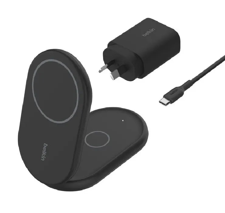 Belkin BoostCharge 2-in-1 Magnetic Foldable Wireless Charger w/ Qi2(15W)+36W Wall Charger+USB-C C... - Image 2