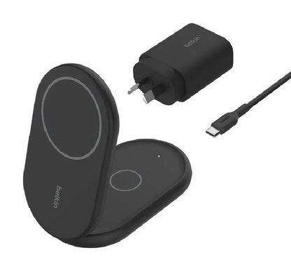 Belkin BoostCharge 2-in-1 Magnetic Foldable Wireless Charger w/ Qi2(15W)+36W Wall Charger+USB-C C... - Image 2