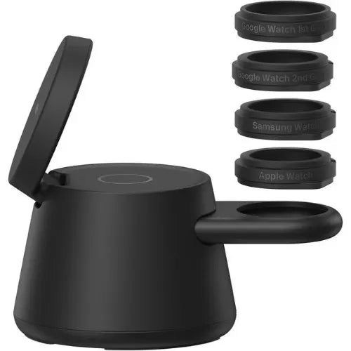 Belkin UltraCharge 3-in-1 Modular Charging Dock w/ Qi2 25W+45W Wall Charger+USB-C Cable(1M) -Blac... - Image 2