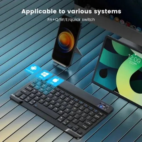 USP Bluetooth Wireless Keyboard – Rechargeable, Ultra-Thin  Portable, Compatible - iPad, Mac, PC,... - Image 3