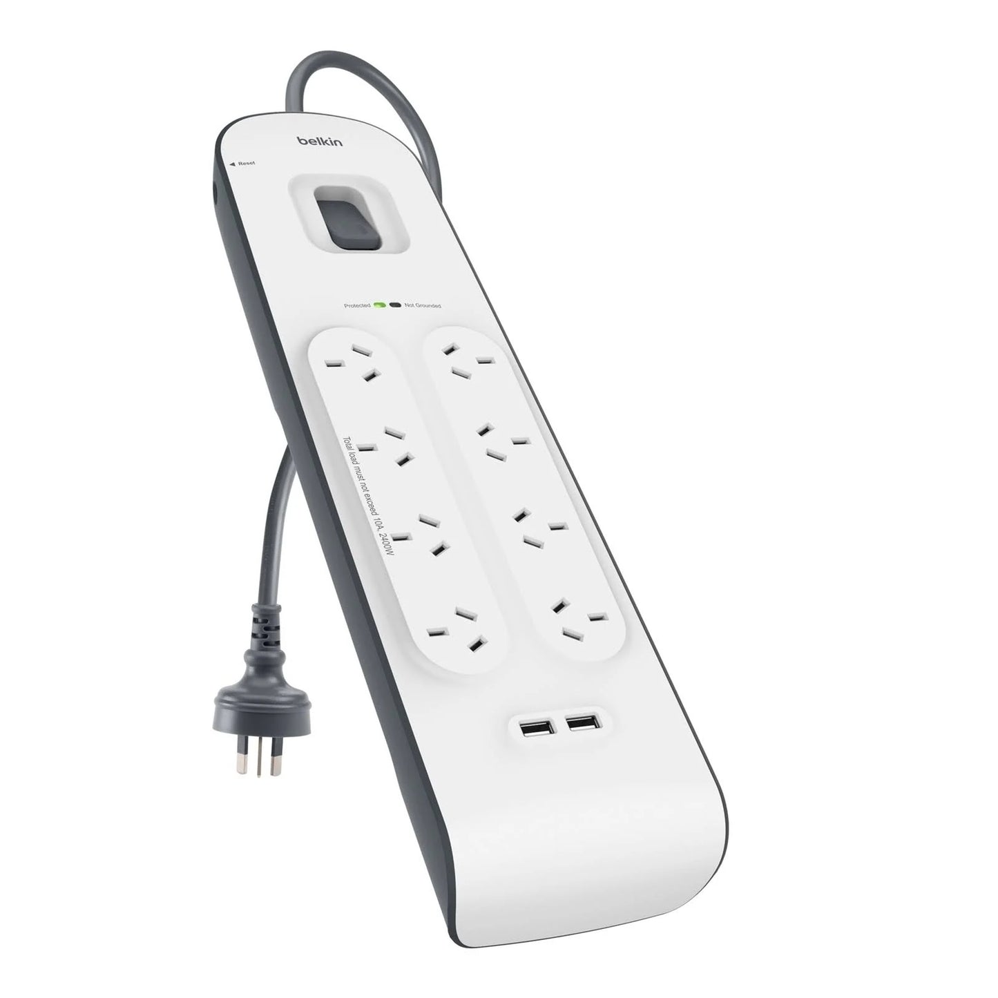 Belkin SurgePlus 8-Outlet 2-Meter Surge Protection Strip With Two (2.4) Amp USB Charging Ports...