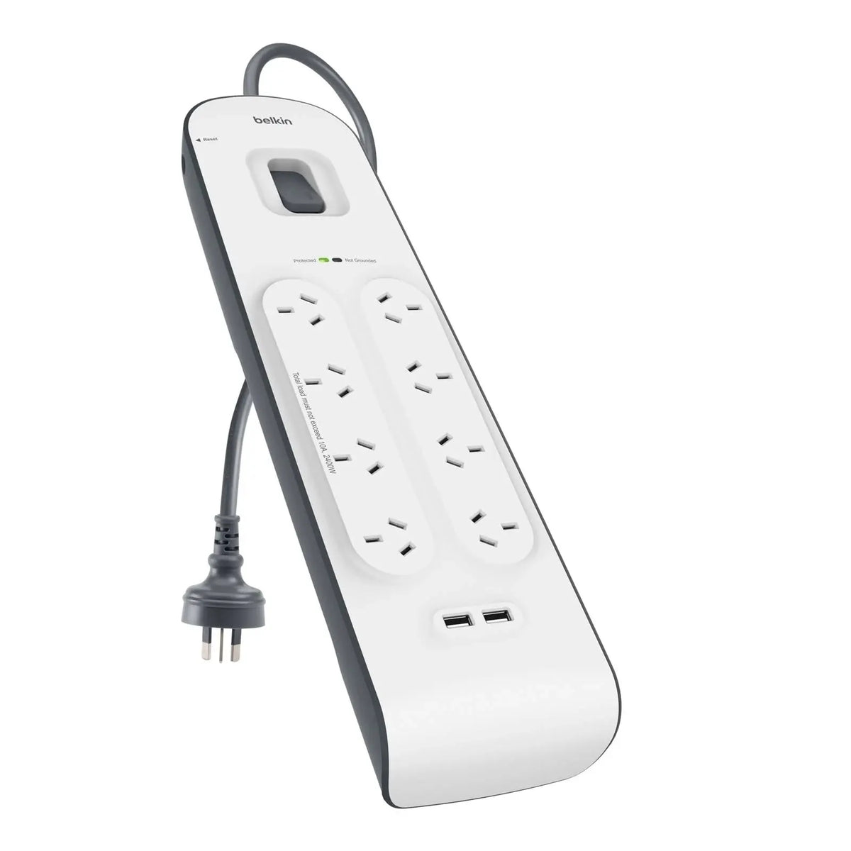 Belkin SurgePlus 8-Outlet Surge Protector With Dual USB Port 2.4 Amp-White(BSV804au2M),Heavy Duty...