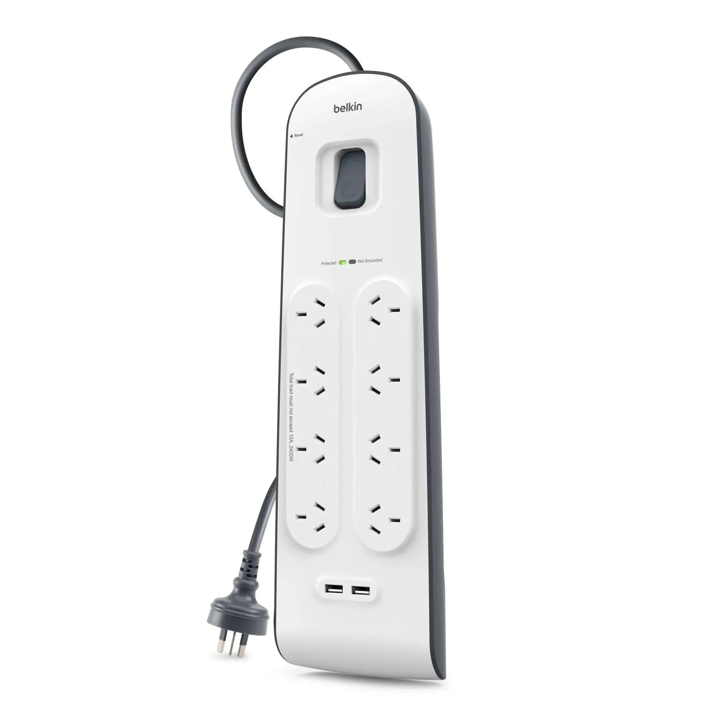 Belkin SurgePlus 8-Outlet Surge Protector With Dual USB Port 2.4 Amp-White(BSV804au2M),Heavy Duty... - Image 2