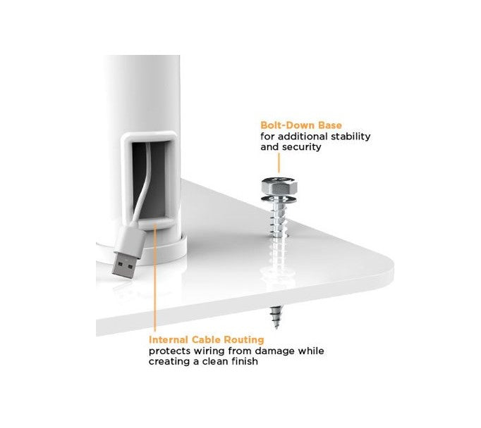 Brateck Universal Anti-Theft tablet floor stand compatible with most 7.9'-11' Tablets-White 220x3... - Image 4