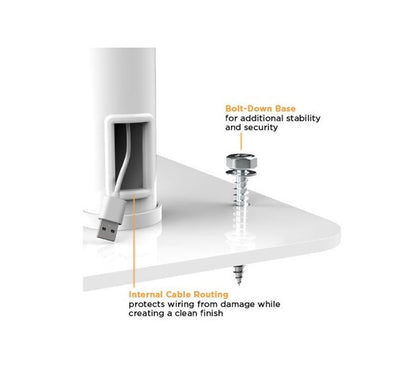 Brateck Universal Anti-Theft tablet floor stand compatible with most 7.9'-11' Tablets-White 220x3... - Image 4