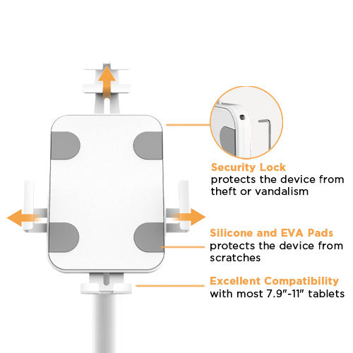 Brateck MPBT-PAD33-04 Universal Anti-Theft Tablet Countertop Fit most  7.9' to 11' Tablets - Whit... - Image 2