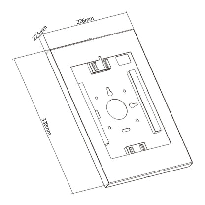 Brateck Anti-Theft Wall-Mounted Tablet Enclosure Fit most 9.7' to 11' tablets including iPad, iPad Air, iPad Pro,- White 226x343x22.5mm