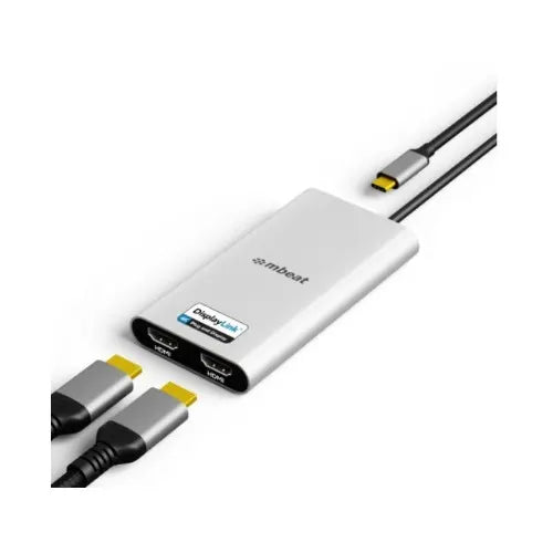 mbeat® USB-C Dual 4K HDMI DisplayLink® Adapter with PD Pass-through  Dual 4K@60Hz 2 × HDMI 2.0  1... - Image 2