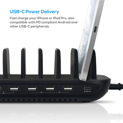 mbeat® Gorilla Power 60W 7 Port USB-C  USB Charging Station 6× USB-A 1× USB-C PD Output Power: To... - Image 3