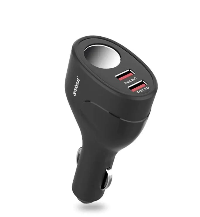 （LS） mbeat®  Gorilla Power Dual Port QC3.0 Car Charger and Cigarette Lighter Extender features bu...