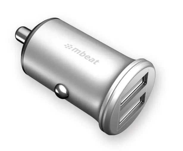 (LS) mbeat® Power Dot Pro Dual port 4.8A Rapid Car Charger - 24W/Metallic Design/Fast Charging Pa...
