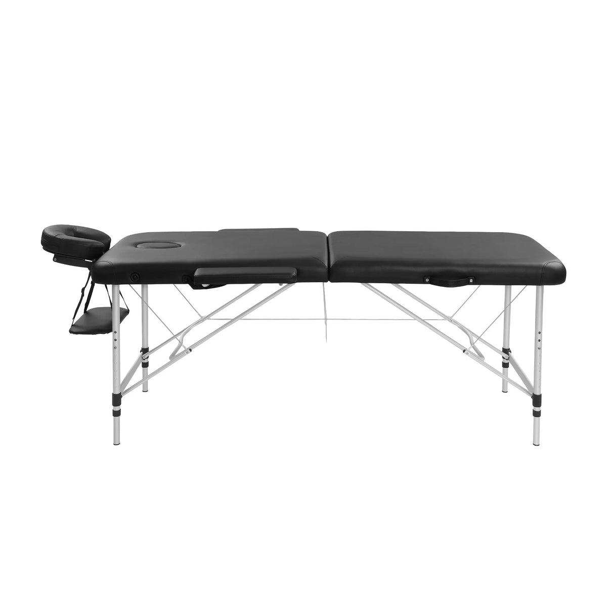 Zenses Massage Table 75cm Portable 2 Fold Aluminium Beauty Bed Black - Image 4