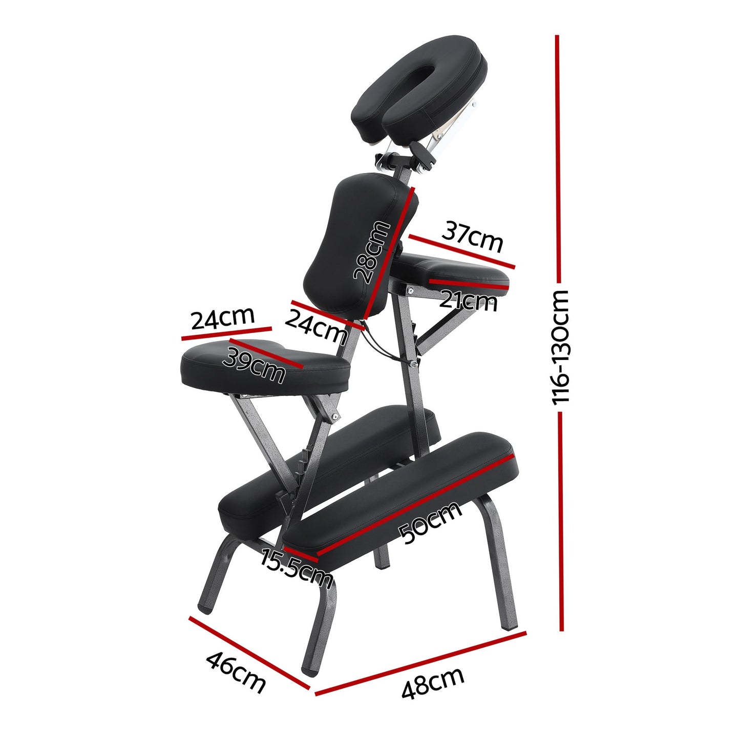 Zenses Portable Massage Chair Lightweight Folding Tattoo Lash Beauty Bed - Image 2