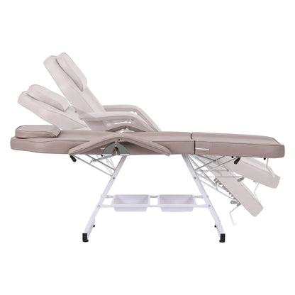 Zenses Beauty Bed with Stool, Beige, Adjustable Facial Massage Table, Tattoo Chair, Salon Services - Image 8