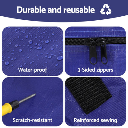 Atirss Mattress Bag Easy Moving Waterproof Storage Dust Cover Protector Double - Image 7