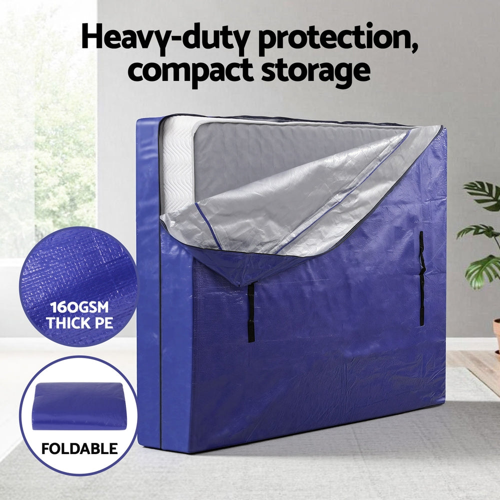 Atirss Mattress Bag Easy Moving Waterproof Storage Dust Cover Protector King - Image 5