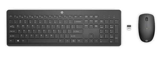 HP 230 USB Wireless Keyboard  Mouse Combo 2.4GHz 12 function keys Chiclet Comfortable Low Noise 1...