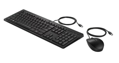 HP 225 USB Wired Keyboard Mouse Combo for Business - Full-Sized USB 3.0 Type-A Comfortable Reliab...